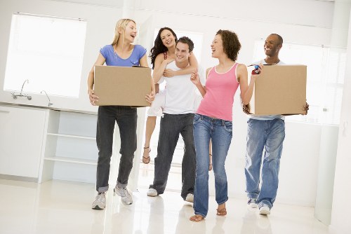 Boxes and packing materials prepared for a Kensington home move