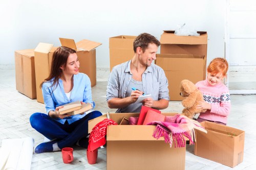 Packing and preparation for a move with van service in Kensington