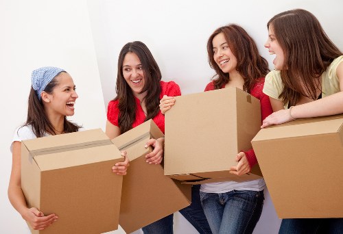 Wardrobe and fragile-item packing supplies for a Kensington relocation