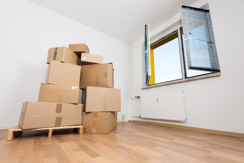 Moving team handling a student flat relocation in Kensington