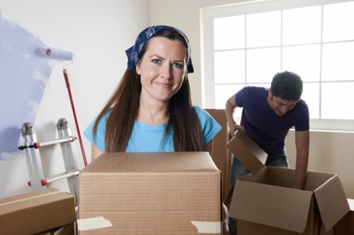 Removal van Kensington service transporting boxes and furniture safely