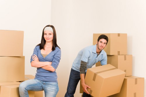Packing and transporting office furniture during a Kensington business move