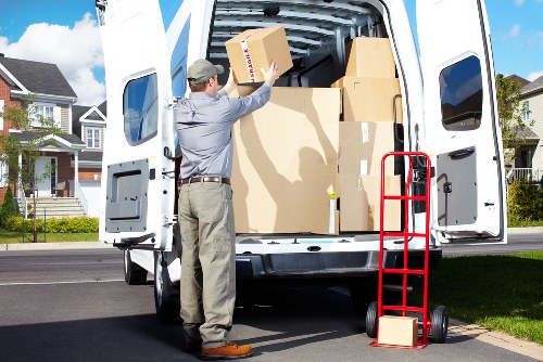 Packing boxes and preparing items for a move