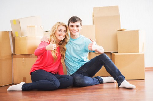 Careful loading of student furniture and boxes for a Kensington move