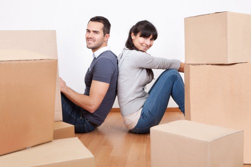 Careful apartment removals process in a Kensington residential building